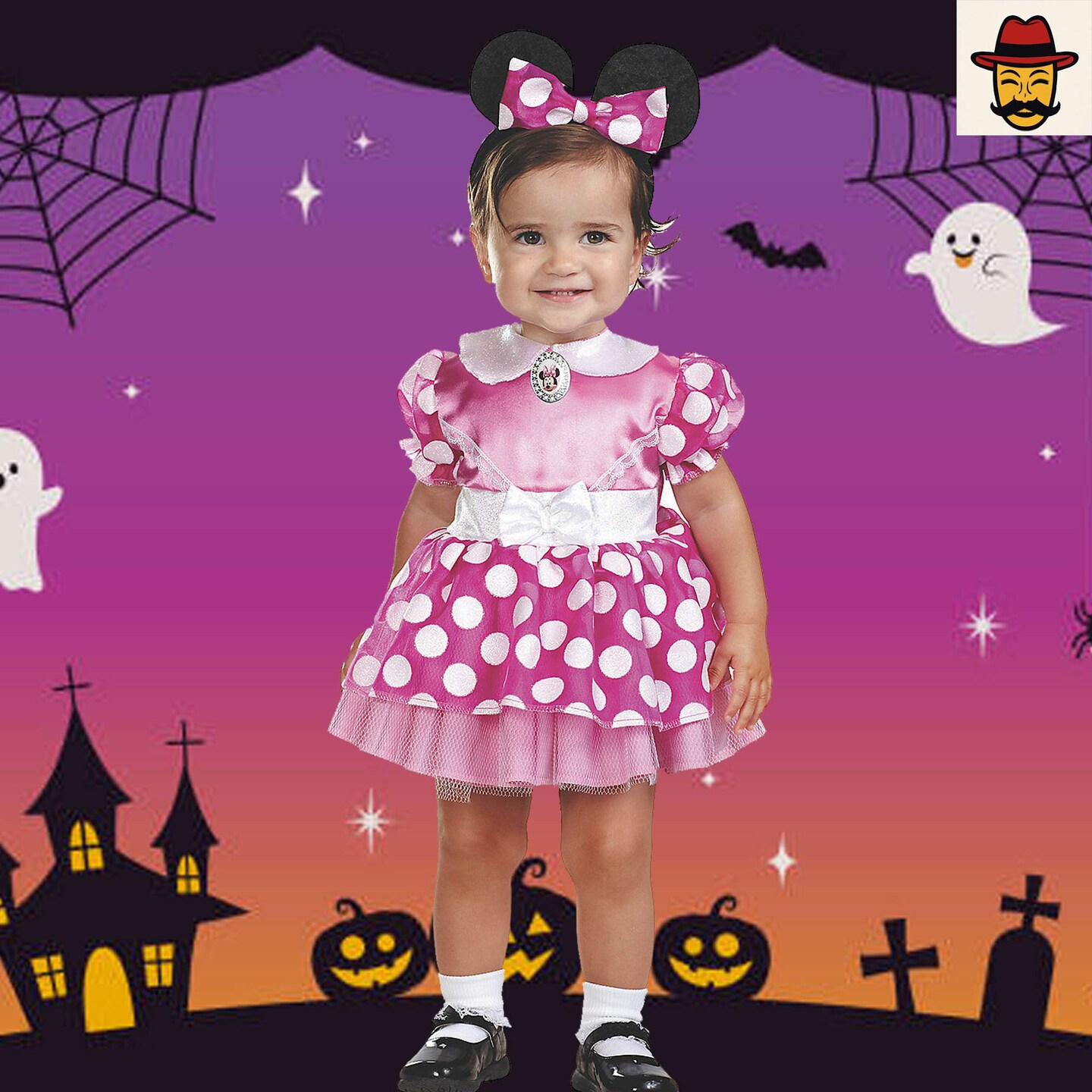 Infant Minnie Mouse Costume with Tulle Petticoat and Headband