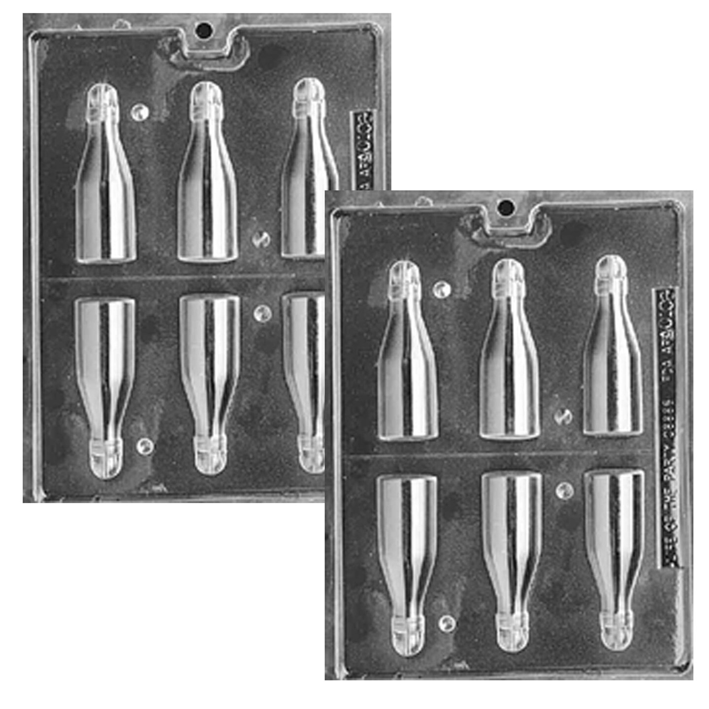 3D Small Champagne Bottles Chocolate Mold
