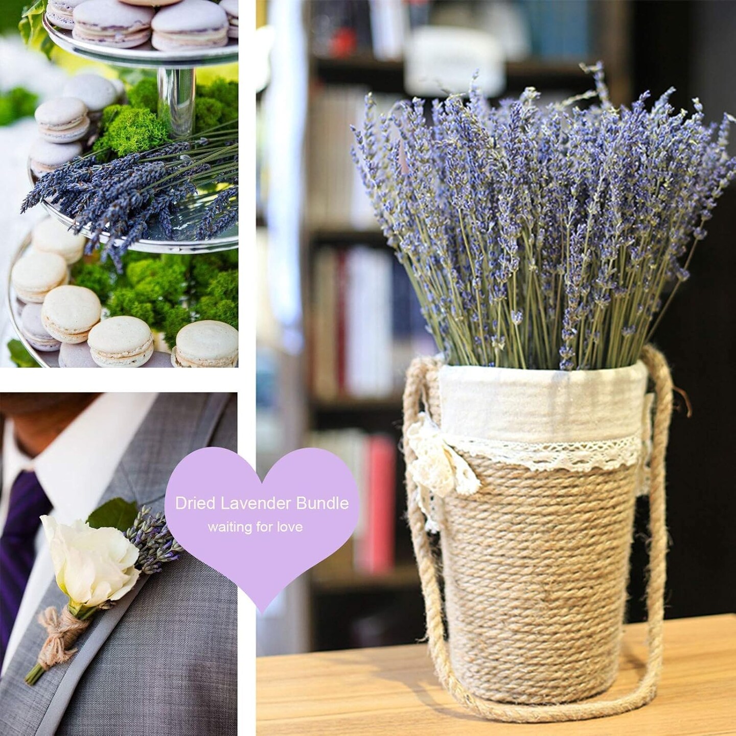 Dried Lavender Bundles Lavender Bunches Dry Lavender Flowers for Home Decor, Crafts, Wedding Bouquets