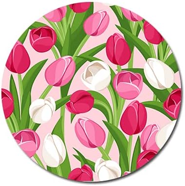 Set of 4 Delicate Flowers Round Coaster
