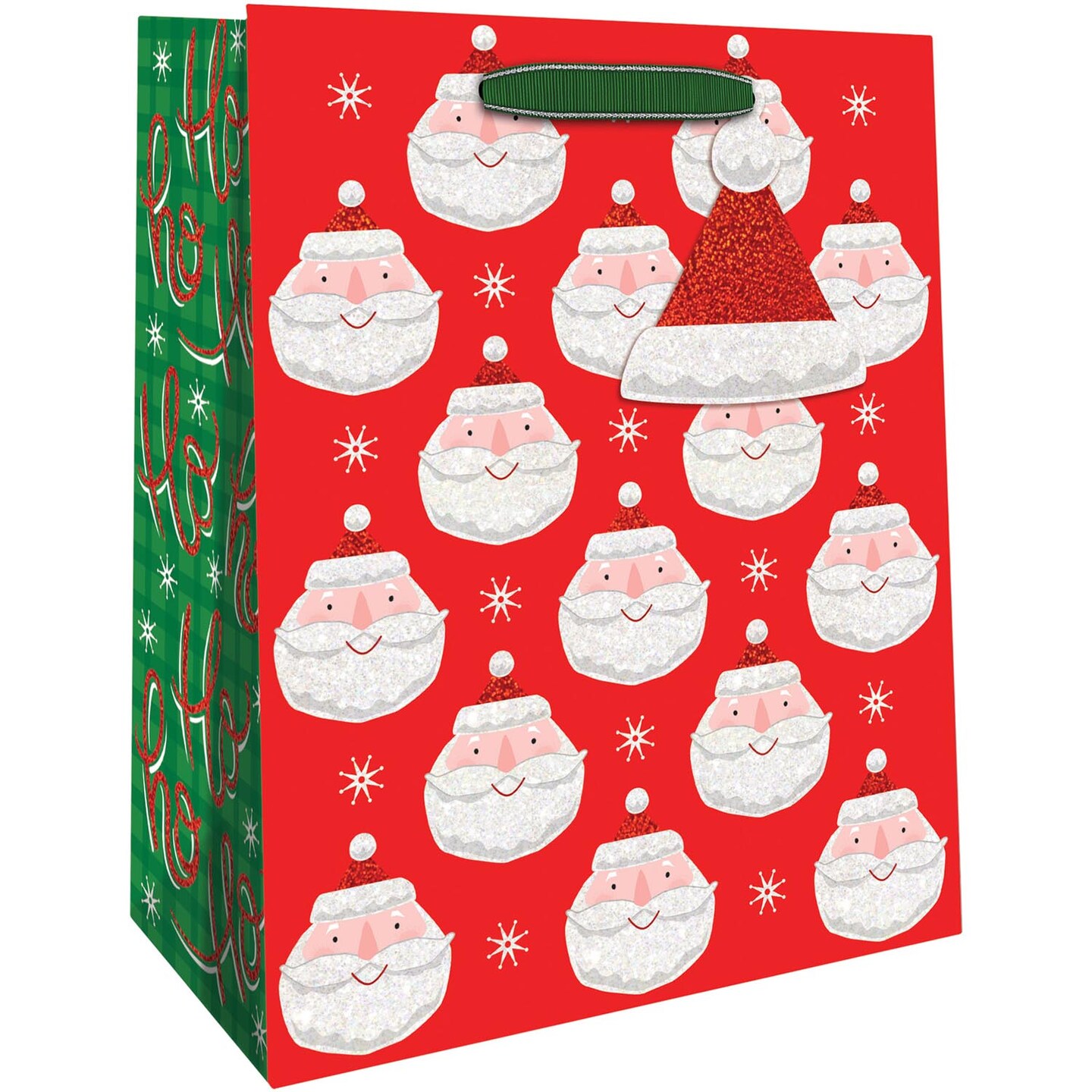 Pack/6: Chic Santa Gift Bag - 8 x 4 x 10&#x22;
