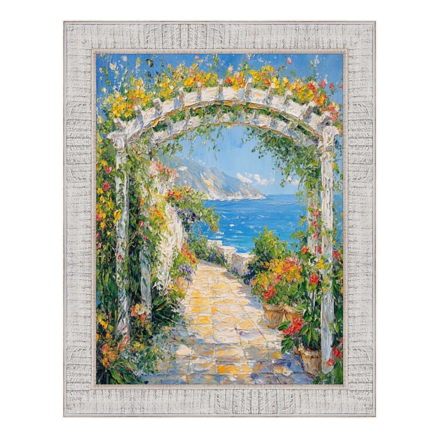 Rustic Wood White Wash Picture Frame 36x48 frame