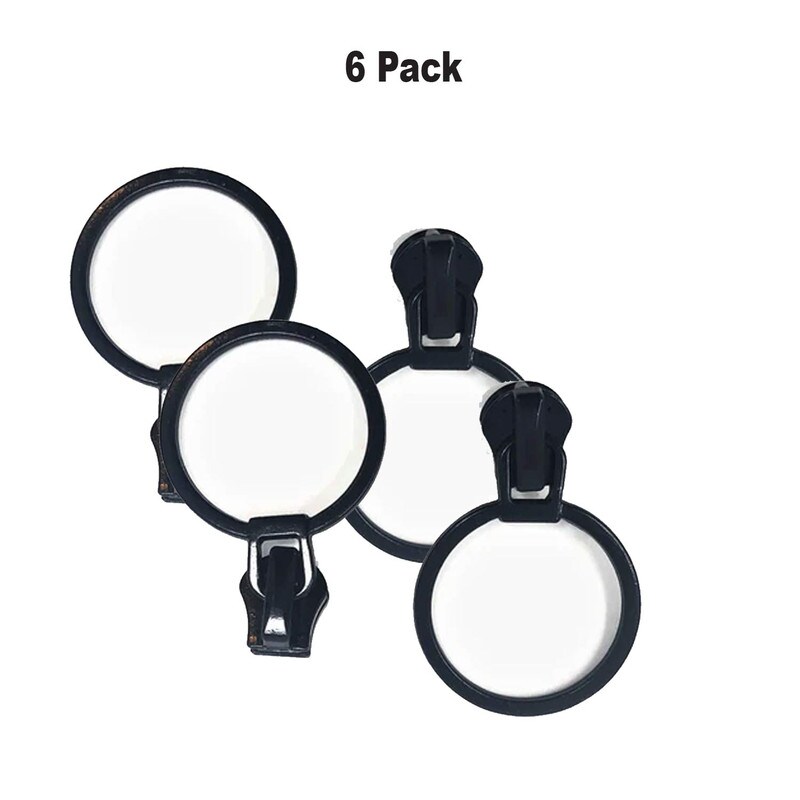 Zipper Pull &#x2013; Glossy Round Metal O Ring 5MM in Black