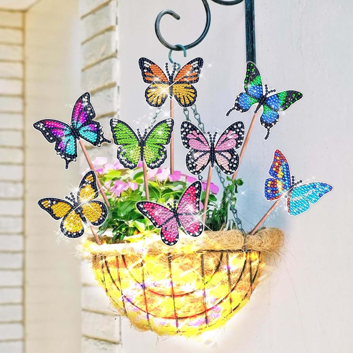 8 PCS Butterfly Diamond Art for Garden Decor
