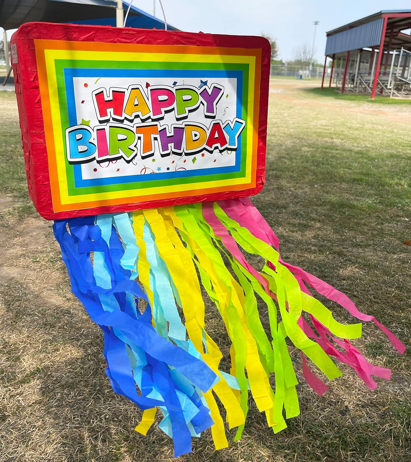 Birthday Pi&#xF1;ata 4-Piece Set great for Boy, Girl, and Adult party. Happy Birthday Decorations, fun &#x26; unique style, fits candy party favors (16&#x201D;X10&#x201D;) durable!