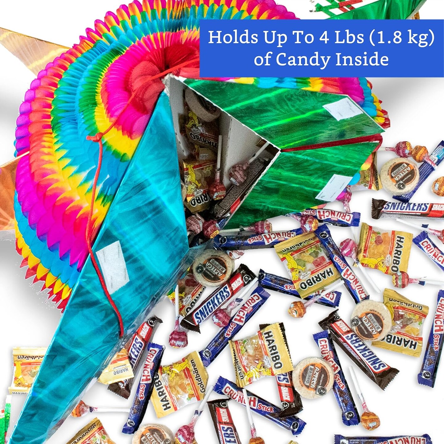 Mexican Piñata (Large 32 inches) - Authentic Handmade Foldable Large Pinata for Birthday Party - Piñatas para Cumpleaños - Fiesta Piniata - Mexican Star Pinata - Cinco de Mayo Pinatas