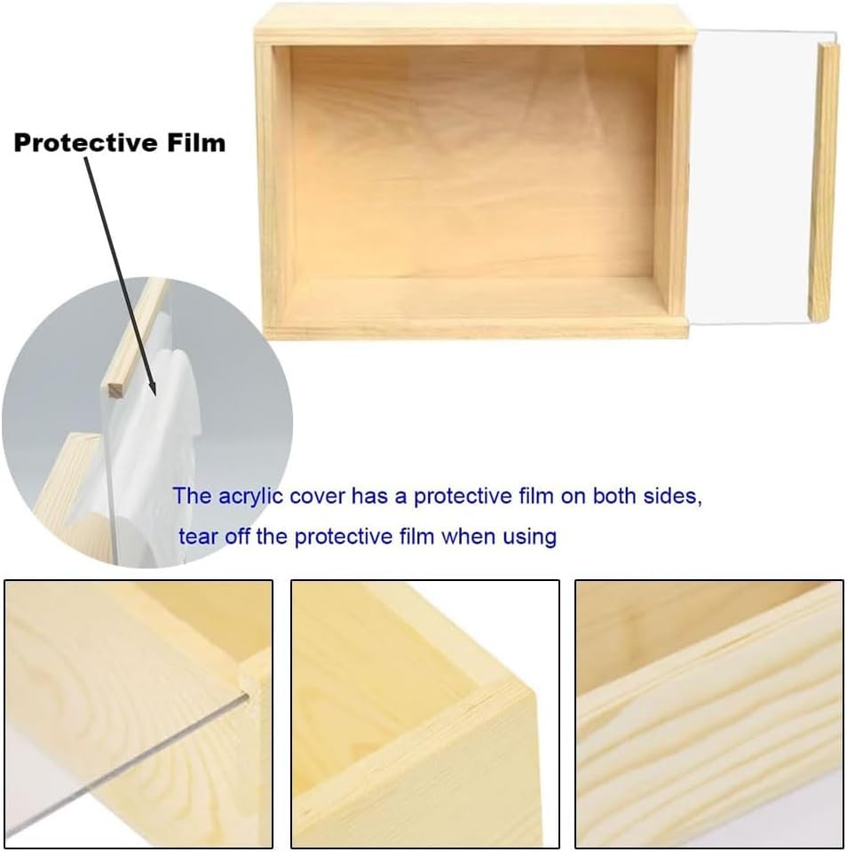 6 Pcs Wood Boxes for Crafts