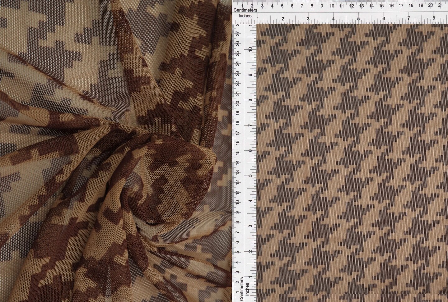 1 Yard Mesh Fabric Houndstooth Print Lightweight Stretch 54 Inches Wide ...
