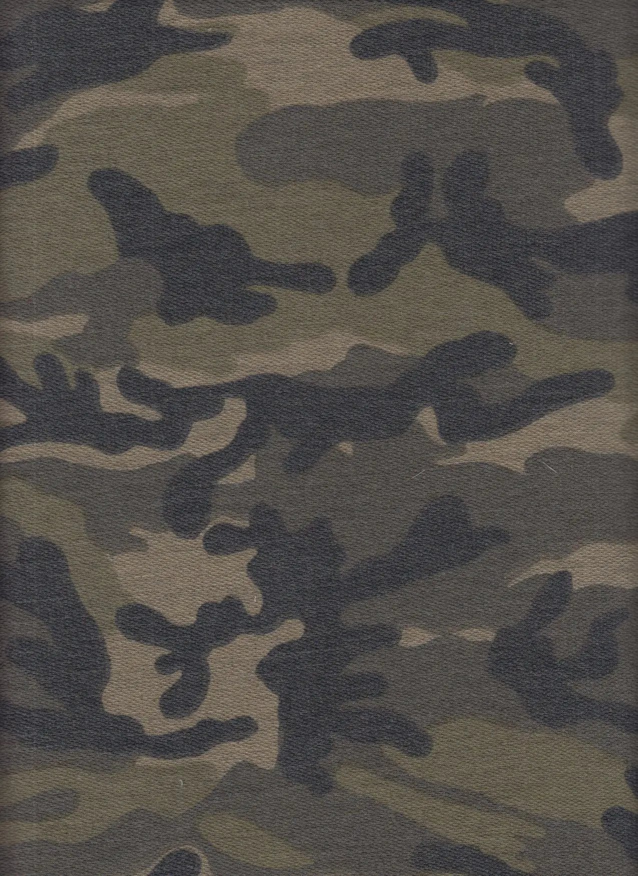 French Terry Camouflage Print Fabric 1 Yard Soft Stretch Cozy Texture 58/60&#x22; Wide