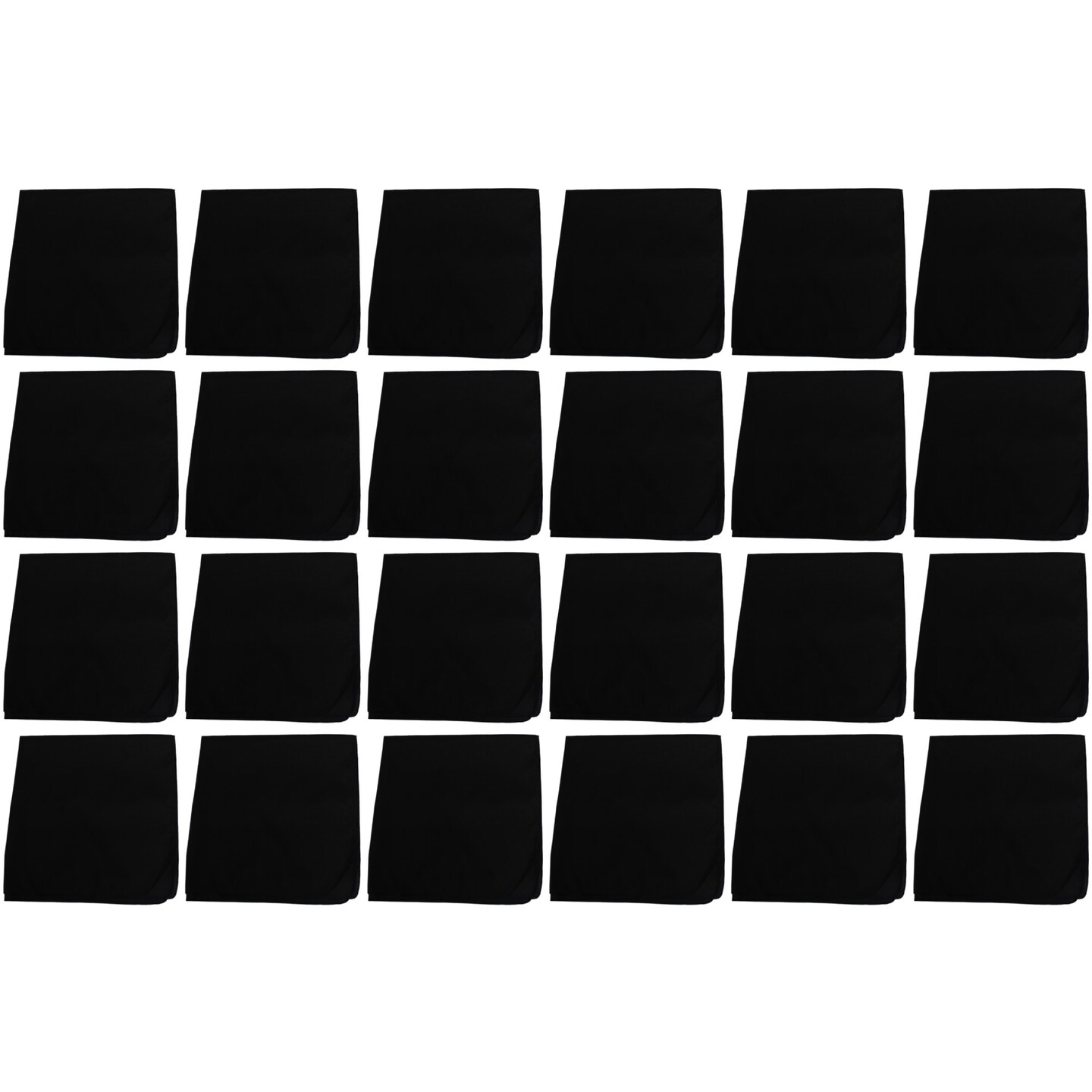 24 Pack Solid Cotton Bandanas Bulk Set for Events, Teams, DIY Projects