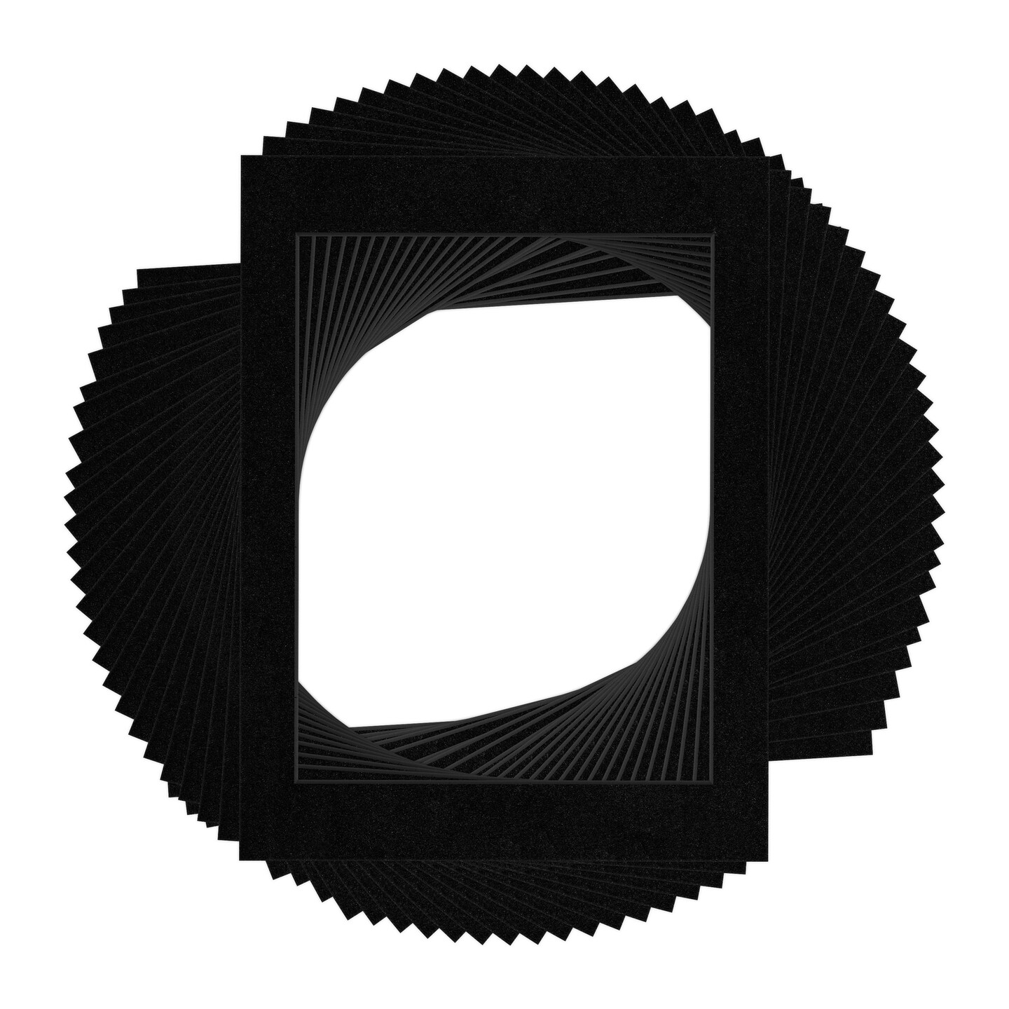 Black with Black Core Mat Board for 12x16 Frames - Fits 10x13 Photos