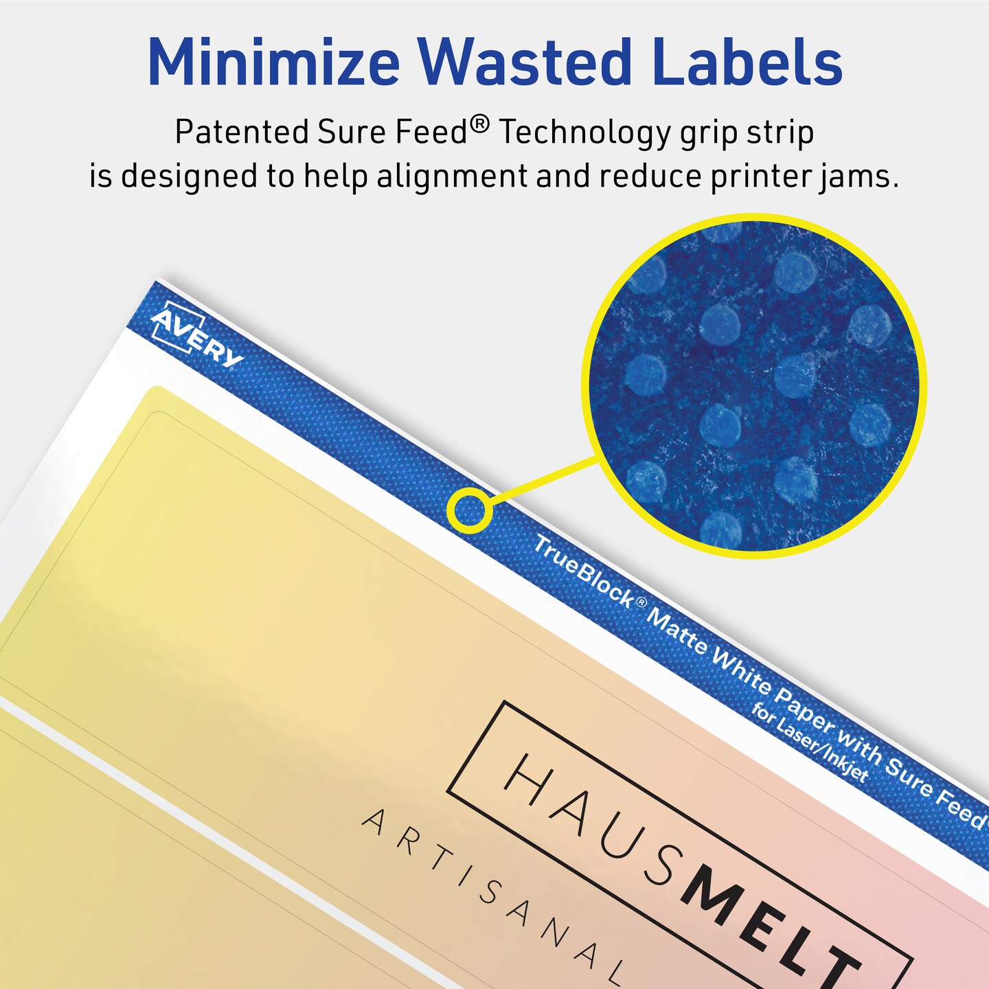 Avery TrueBlock Matte White Paper Labels, 1-3/4" x 7-3/4" Rectangle