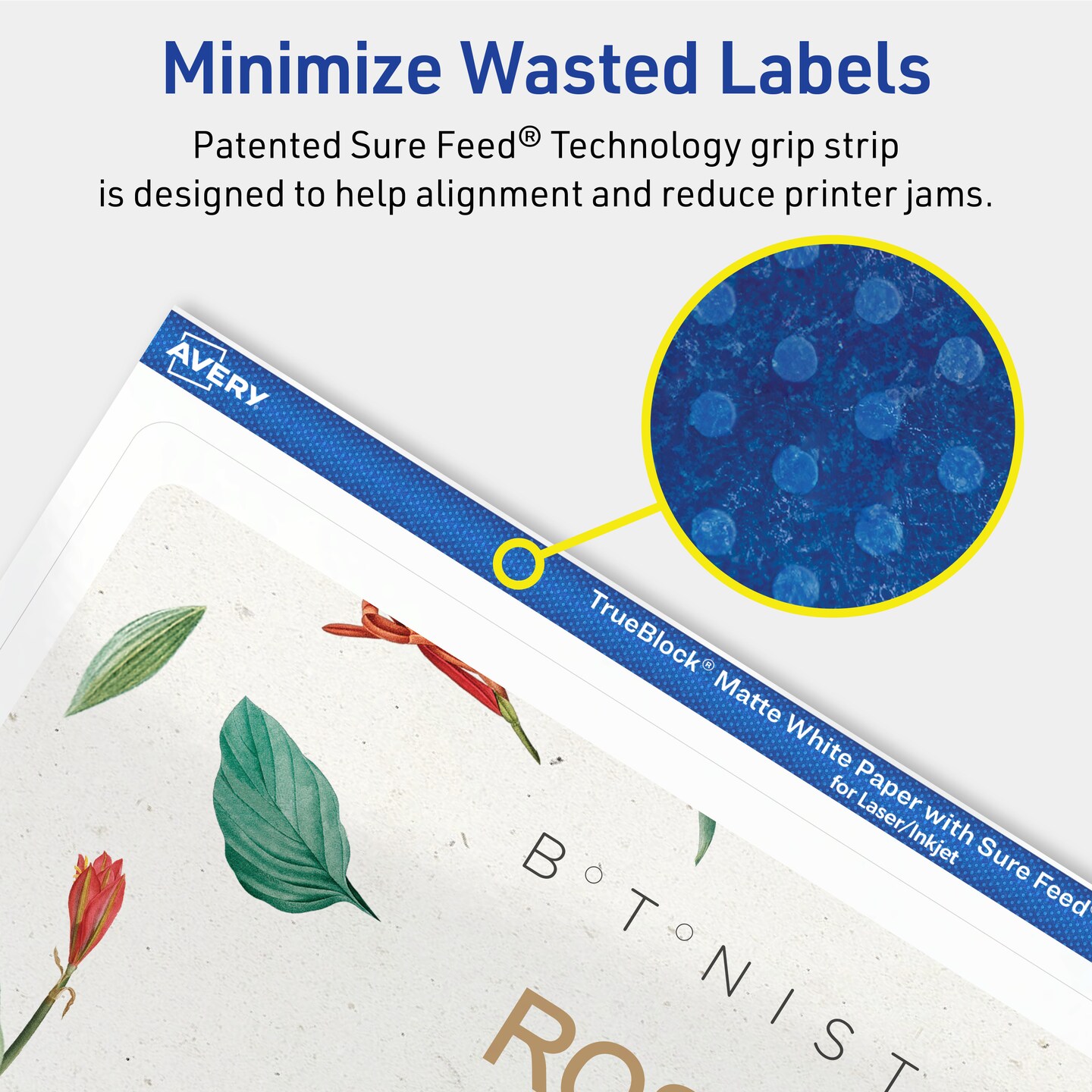 Avery TrueBlock Matte White Paper Labels, 5" x 8-1/8" Rectangle