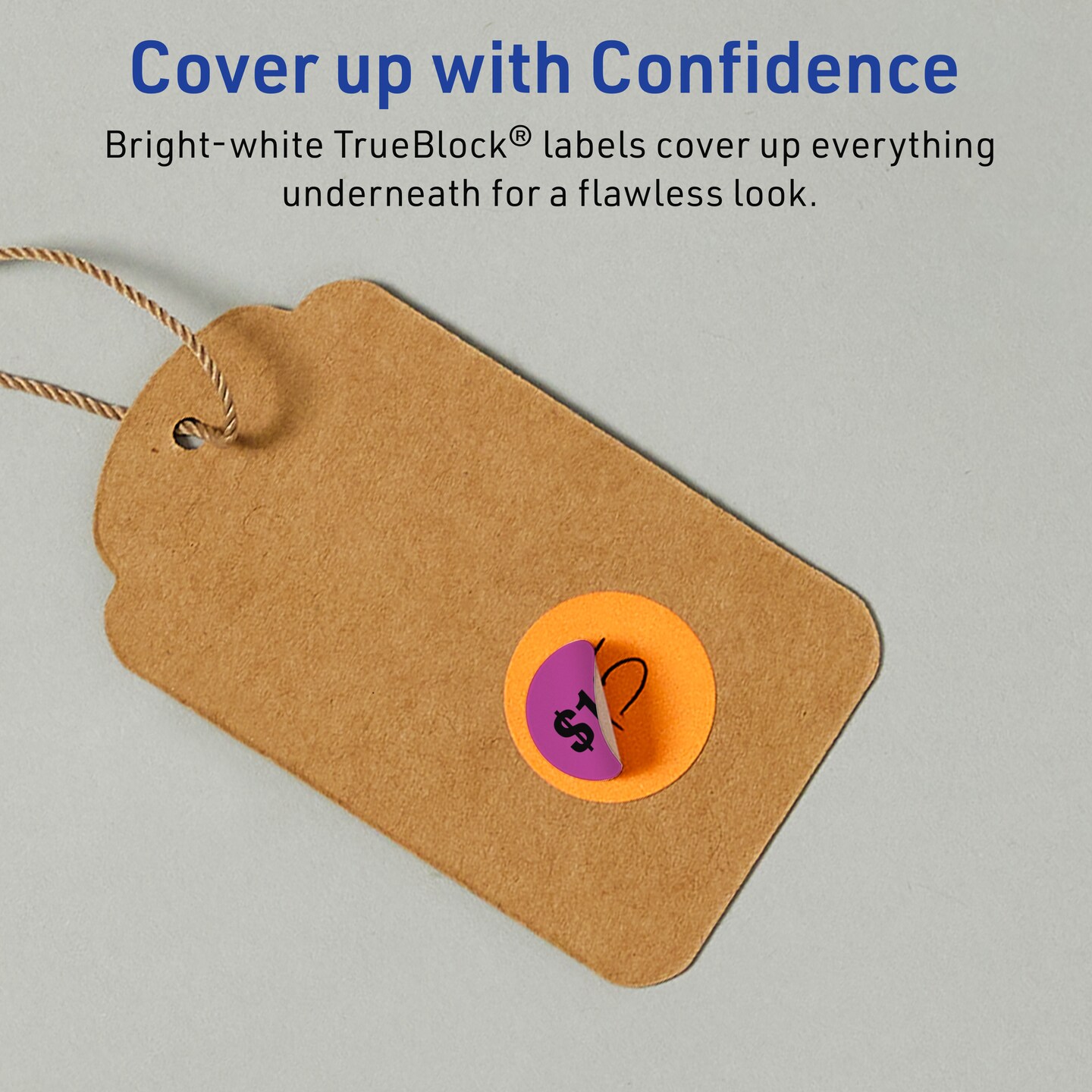 Avery TrueBlock Matte White Paper Labels, 1/2" diameter Round