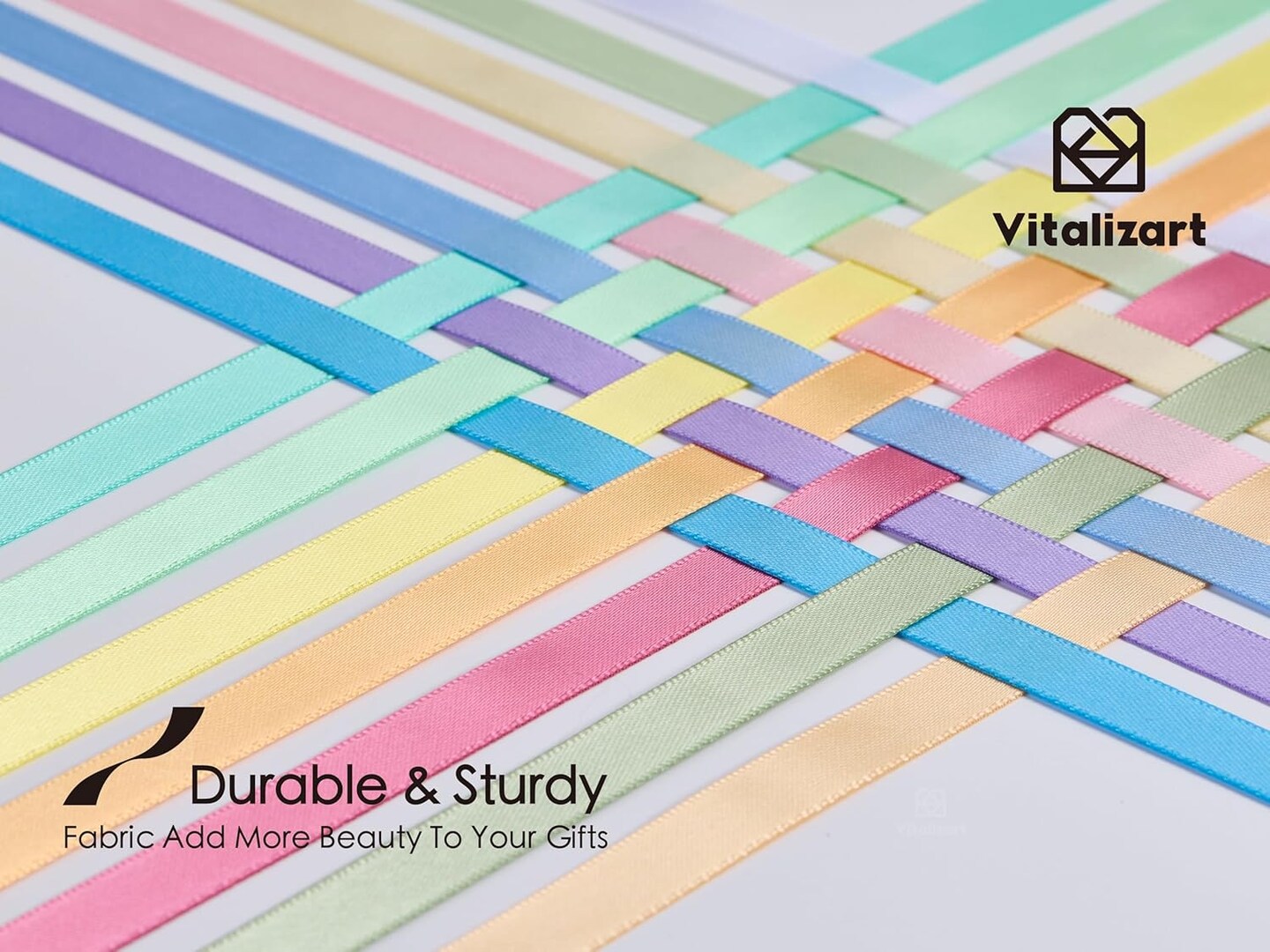 Pastel Satin Ribbon 3/8&#x201D; x 14 Rolls 70 Yards Ribbon