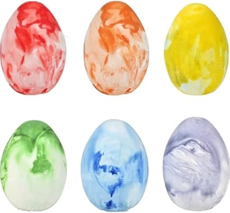 Easter Marbelized Egg Chalk, Sidewalk Chalk for Kids, Easter Basket Stuffers Gifts Fillers, Perfect For Easter Egg Hunt, Party Favors, 2.5" Inch (18-Pack)