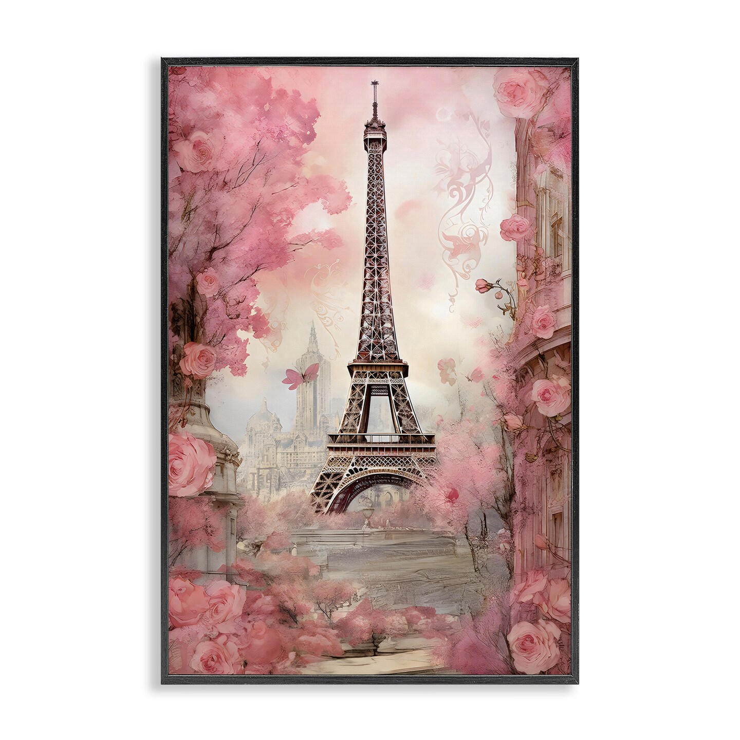 Stupell Industries Paris City View in Bloom Framed Giclee, design by Creative Studio