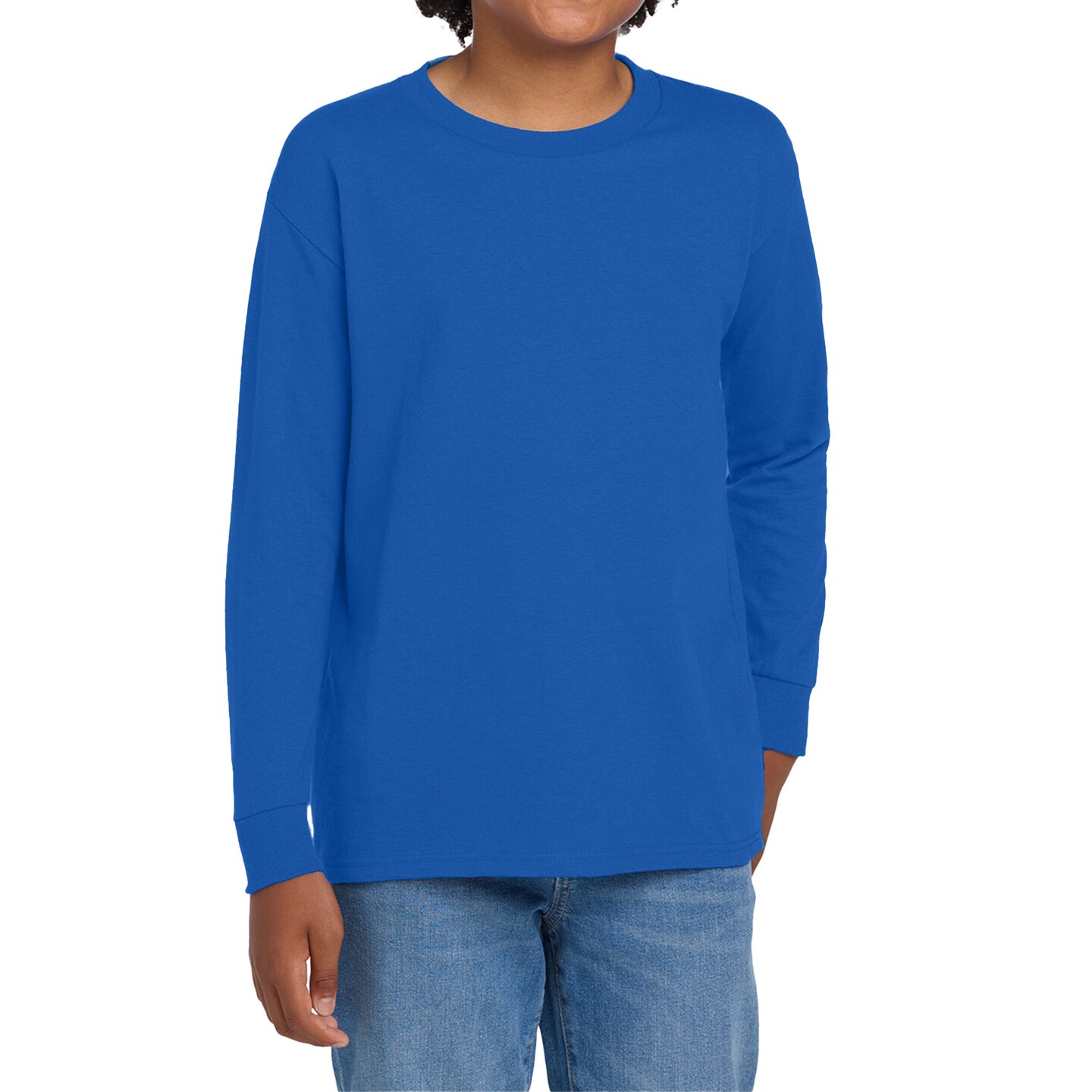 Gildan Youth Heavy Cotton Long Sleeve T-Shirt for DIY, Painting & Screen Printing