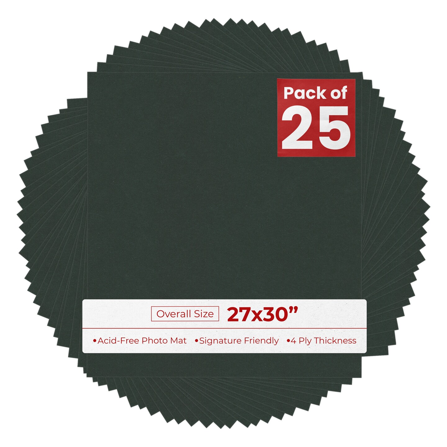 Black 27x30 Uncut Mat Board - Blank Sheets, No Opening, Color: Black ...