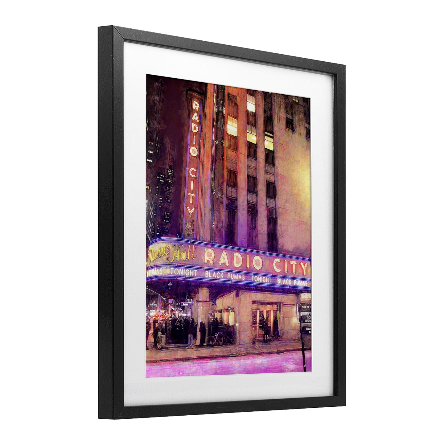 Stupell Industries Radio City Music Hall Framed Print Under Glass, design by Grotto Studios