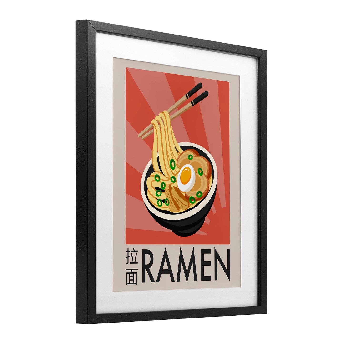 Stupell Industries Iconic Ramen Poster Framed Print Under Glass, design by Marcus Prime