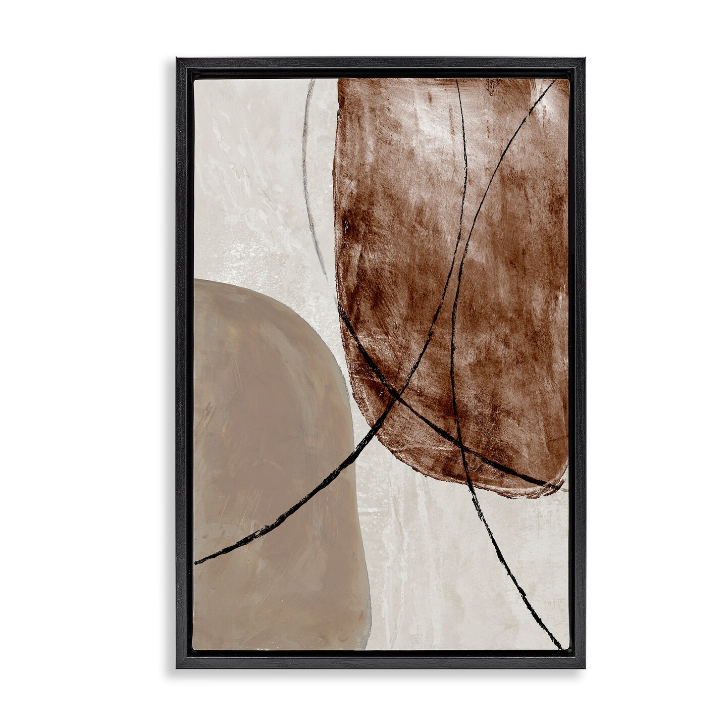 Stupell Industries Taupe & Brown Abstract Floating Frame, design by Merri Pattinian