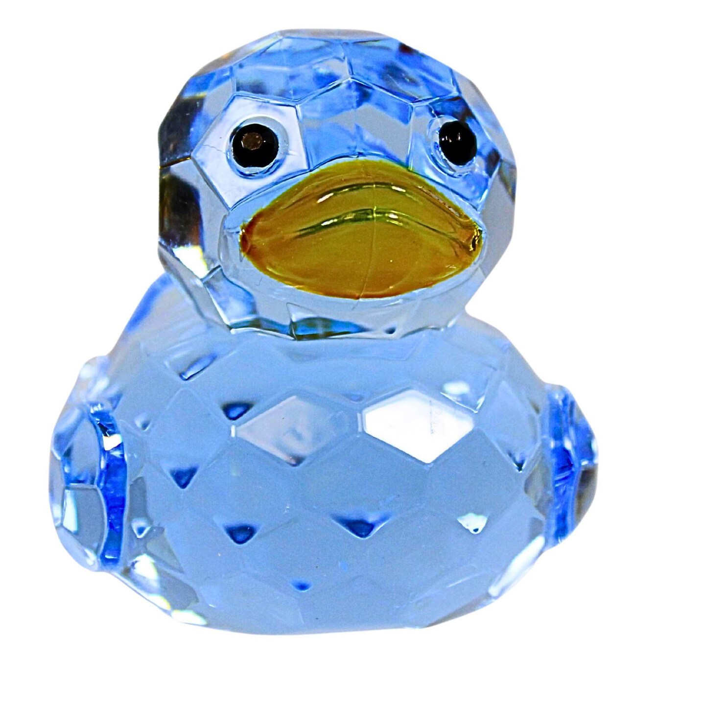 Crystal Expressions 2.25 In Sweet Duck Everyday Figurine , Lightweight Spring Decor Faceted Duck