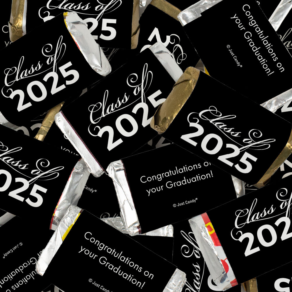 136 Pcs Red Graduation Candy Party Favors Class of 2025 Hershey's Miniatures Chocolate (Approx. 136 Pcs)
