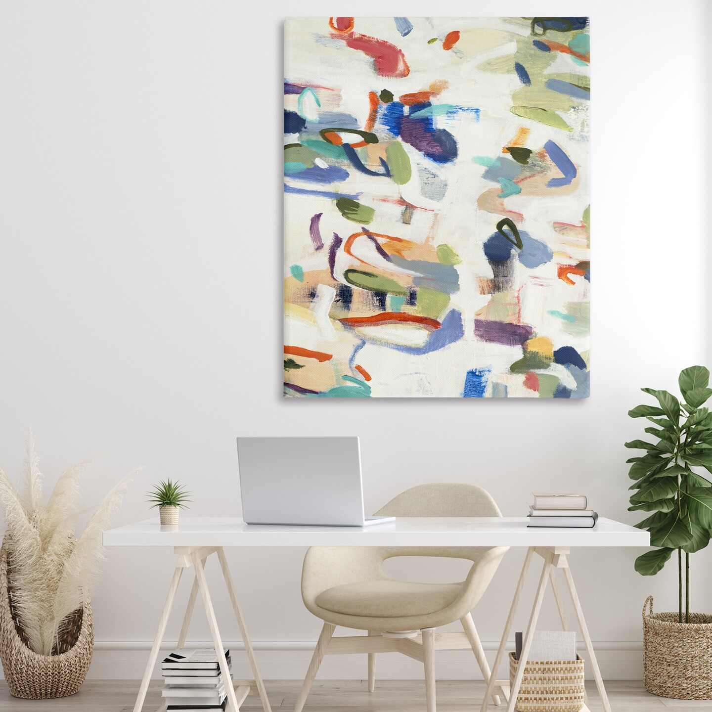 Stupell Industries Expressive Composition Brushstrokes Canvas, design by Lisa Ridgers