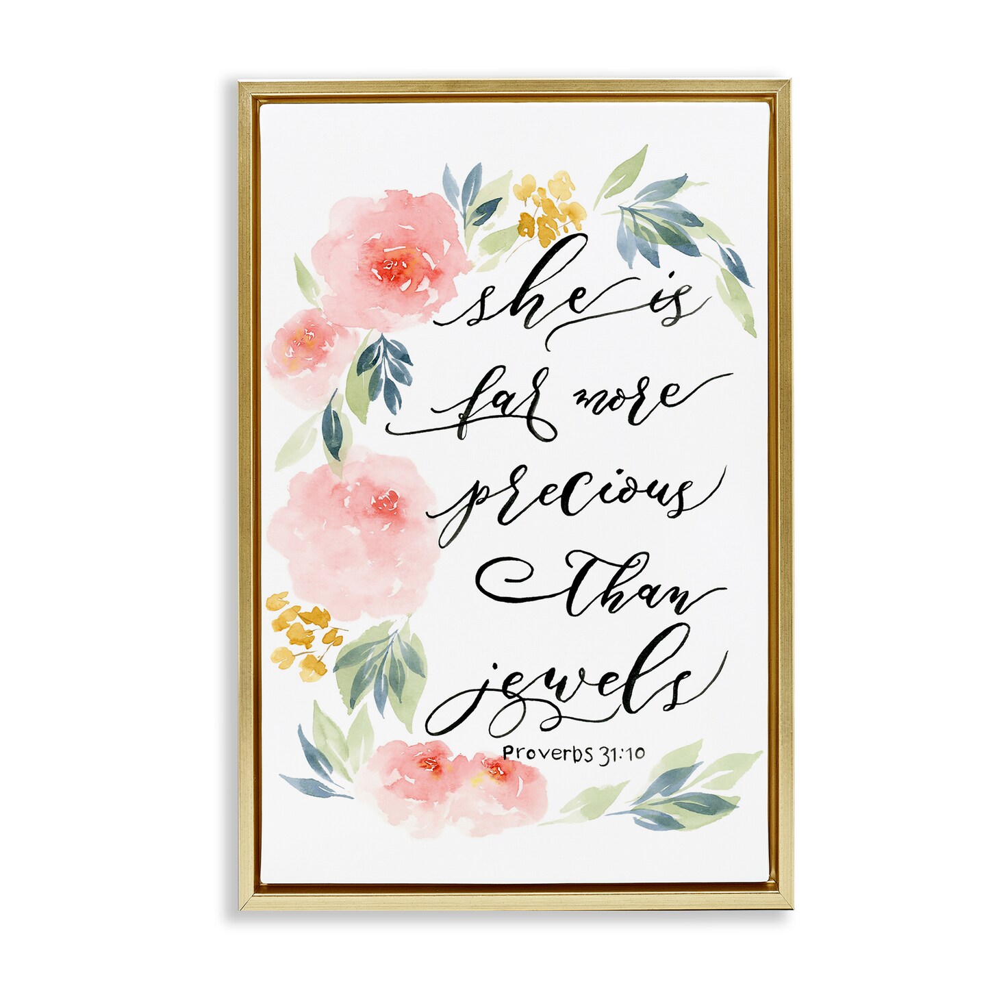 Stupell Industries Far More Precious Than Jewels Floating Frame, design by Lucille Price
