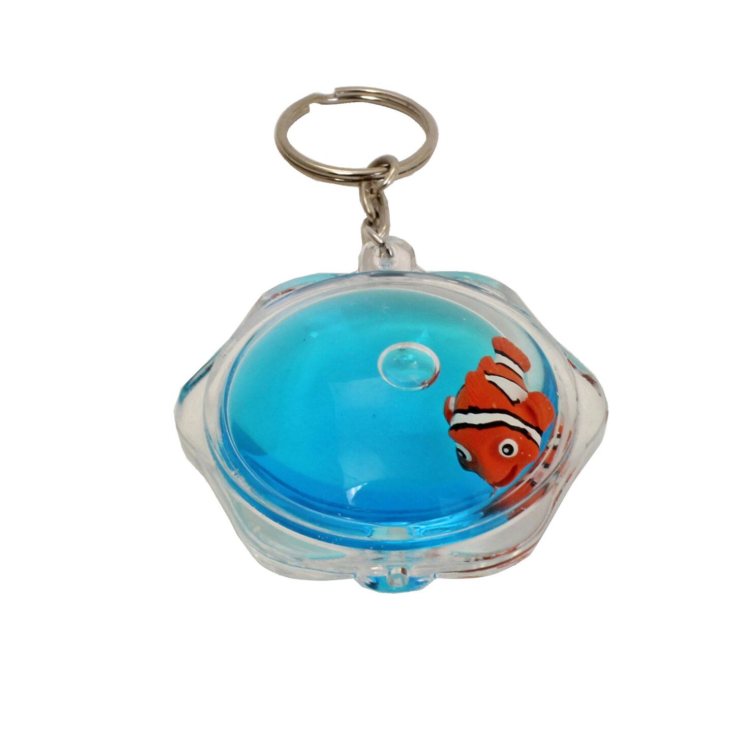 2&#x22; PLASTIC LIQUID ROUND FISH KEYCHAIN