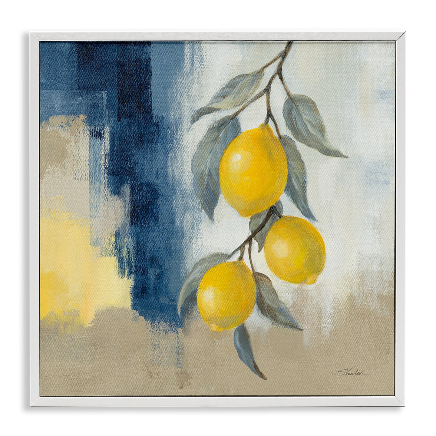 Stupell Industries Kitchen Lemons Hanging Framed Giclee Wall Art Design by Silvia Vassileva