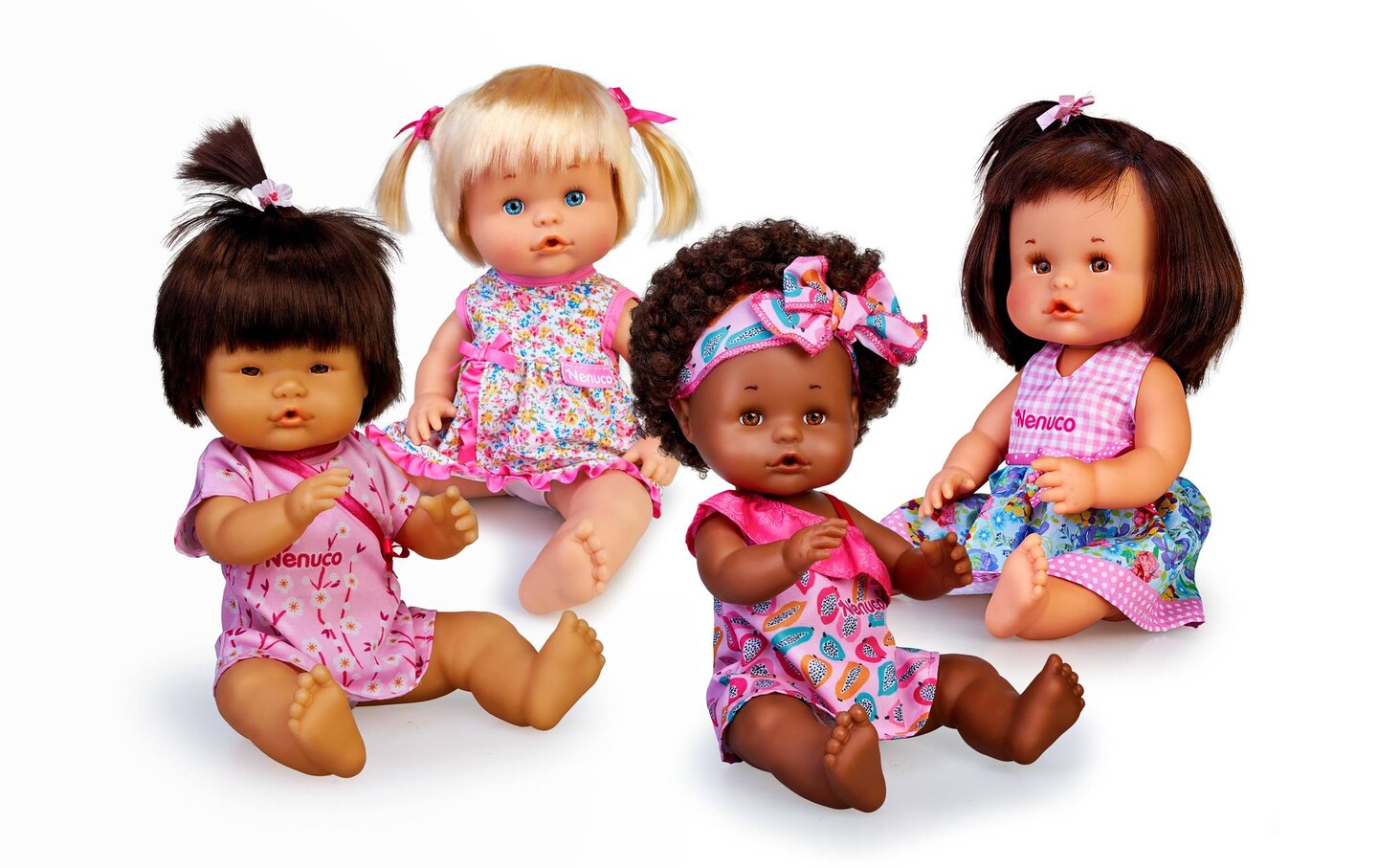 Nenucos of the World Caucasian Baby Doll - Light Skin Tone with Blue Eyes, 12&#x22; Doll