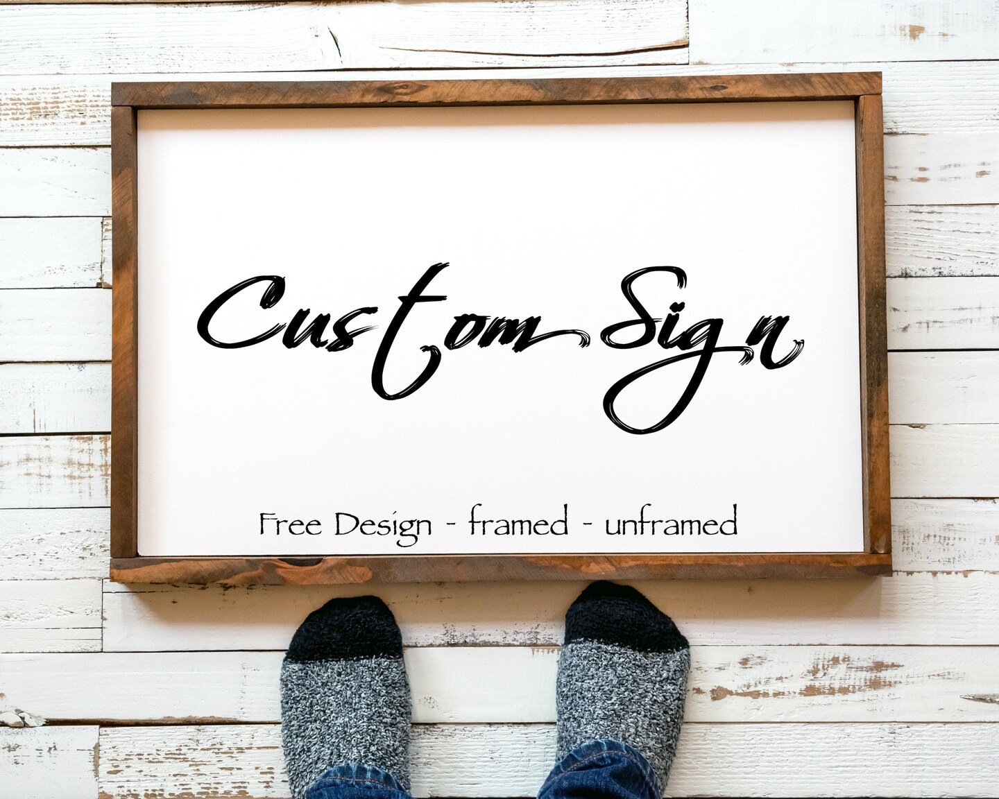 Custom quote print with frame