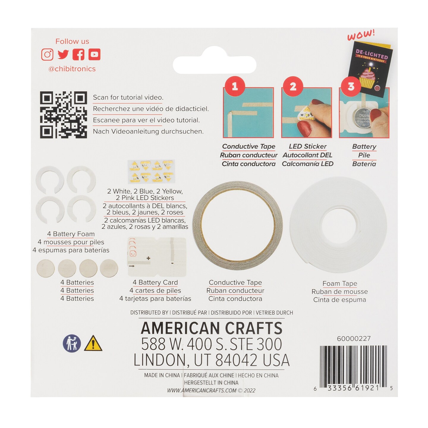 We R Chibitronics Mini Starter Kit-White/Blue/Pink/Yellow