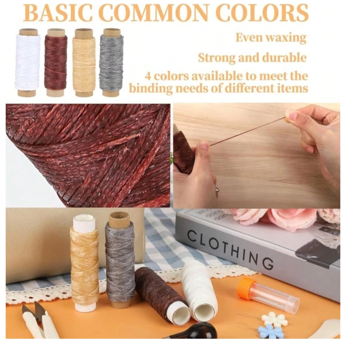 39‑Piece Bookbinding Tools Kit – Bone Folder, Waxed Thread, Awl, Ruler & Supplies for DIY Bookbinding, Paper Crafts & Book Repair