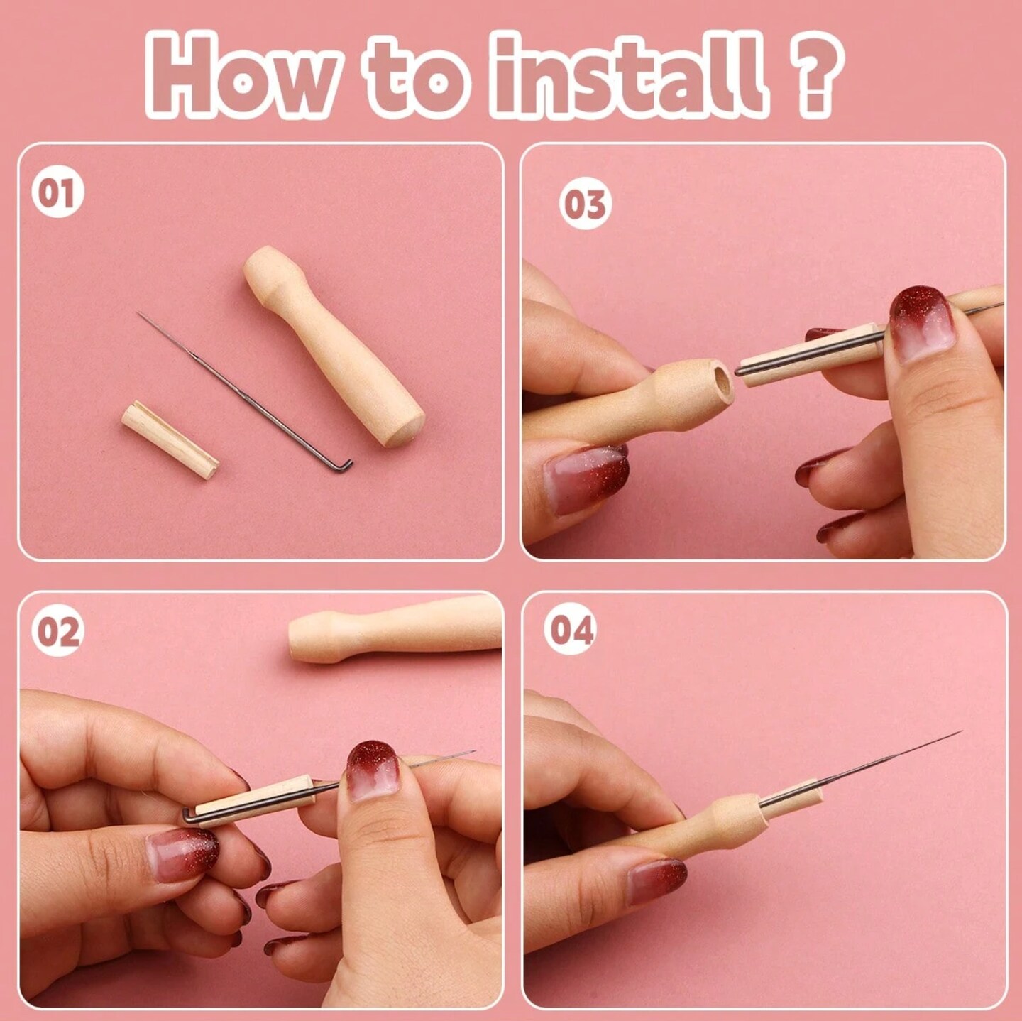 24-Color Needle Felting Starter Kit – Wool Roving & Supplies for DIY Craft Projects, Beginners & Fiber Art