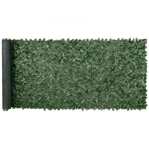 Green Silk Artificial Ivy Fence Panels with Plastic Frame Backing