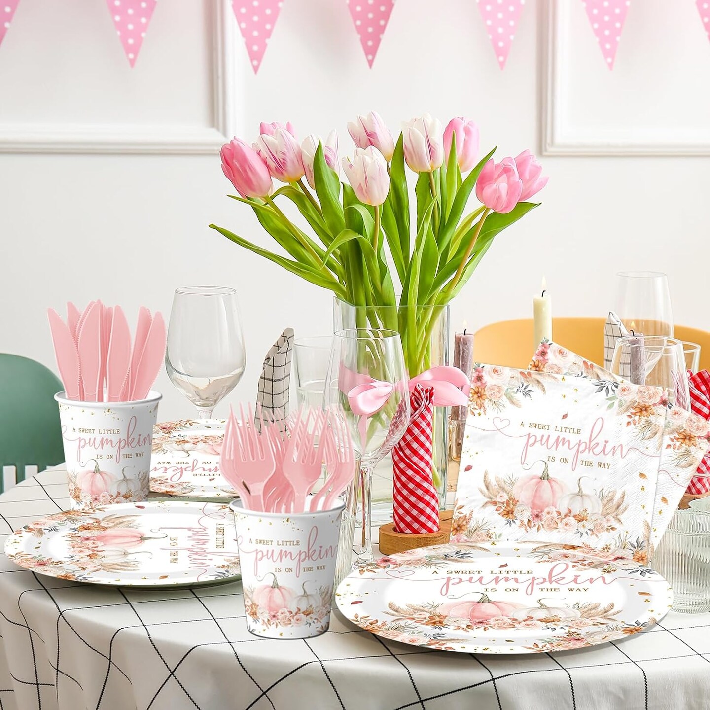 Baby Shower Decorations Tableware Girl