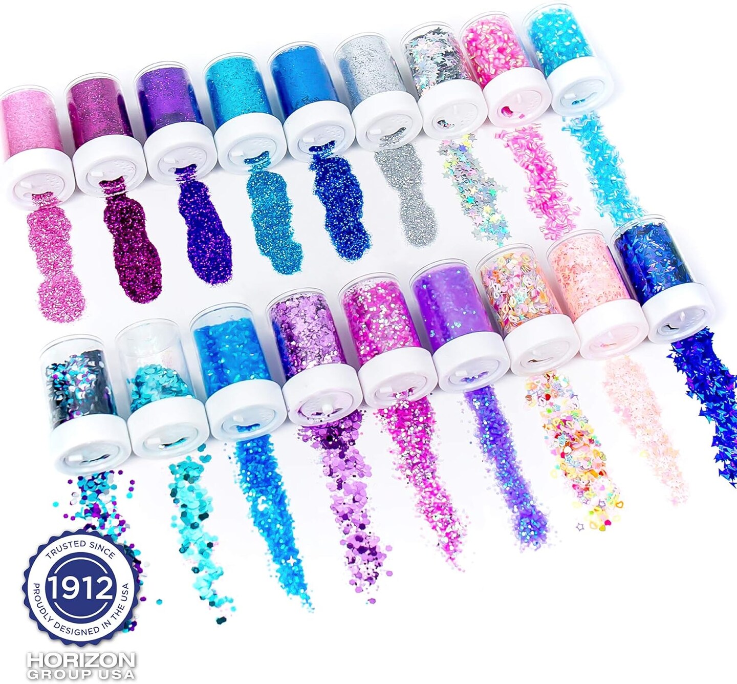 Glitter Shakers, 18-Pack, Assorted Glitter &#x26; Confetti, Fine Glitter, Chunky Glitter, Great for Resin Projects, Group Arts &#x26; Crafts, DIY Projects, Back to School Supplies &#x26; Art Class