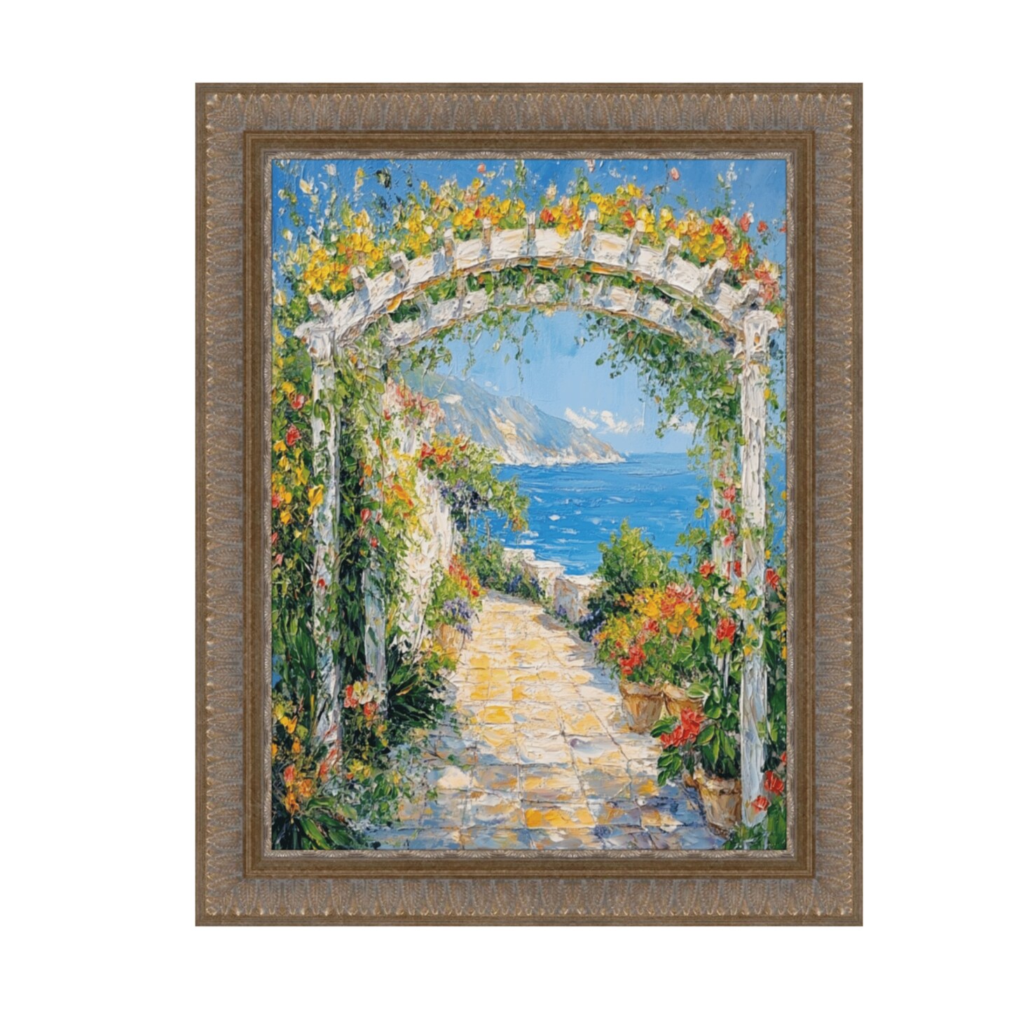 Wheat Leaf Gold With Silver Wash Picture Frame 18x24 frame