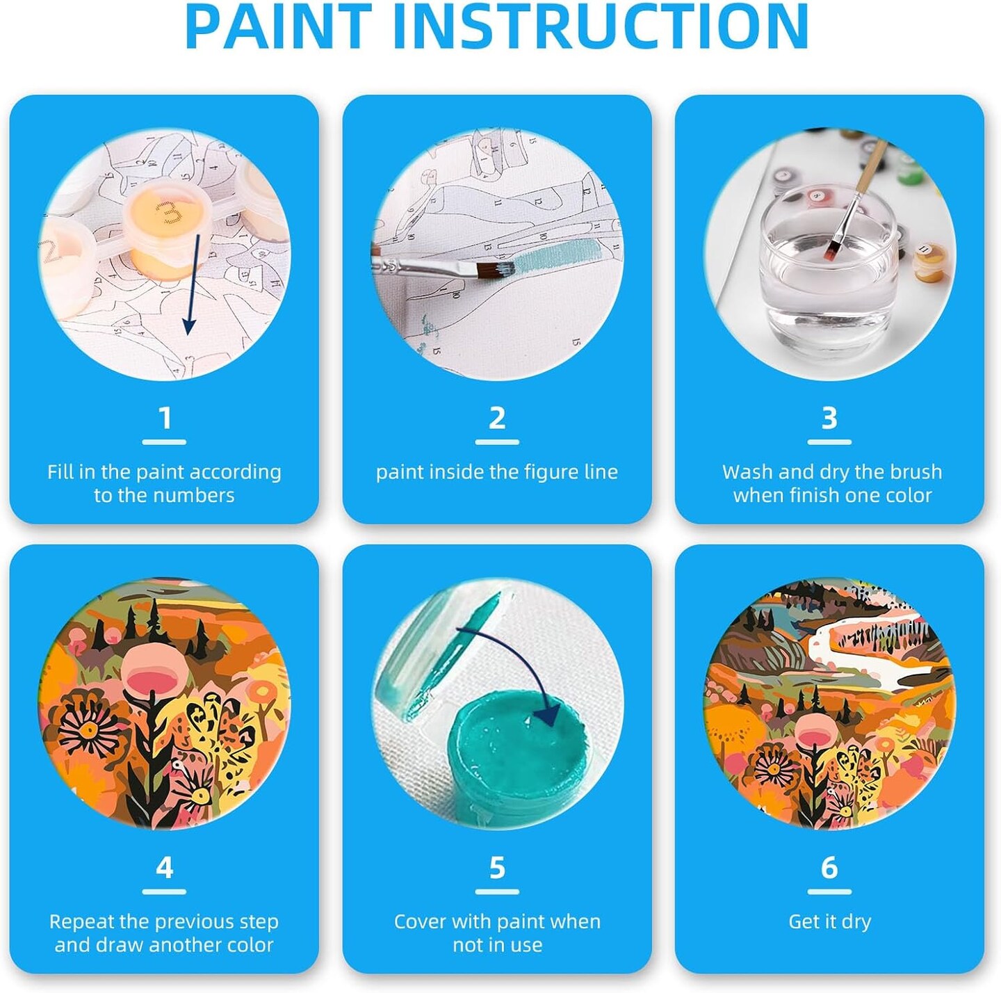 Paint by Numbers Kit for Adults Beginners &#x26; Kids Ages 8-12,1 Pack 16x20 inches Canva for Painting Kits for Adults in Colorful Box(Without Frame)- Sunrise Mountains and Rivers