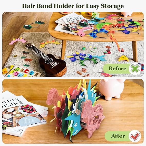 12 Pcs Dinosaur Headbands with Hairband Holder Party Hats for Kids Dinosaur Party Favors Dinosaur Birthday Decorations Dinosaur Themed Activities Halloween Cosplay