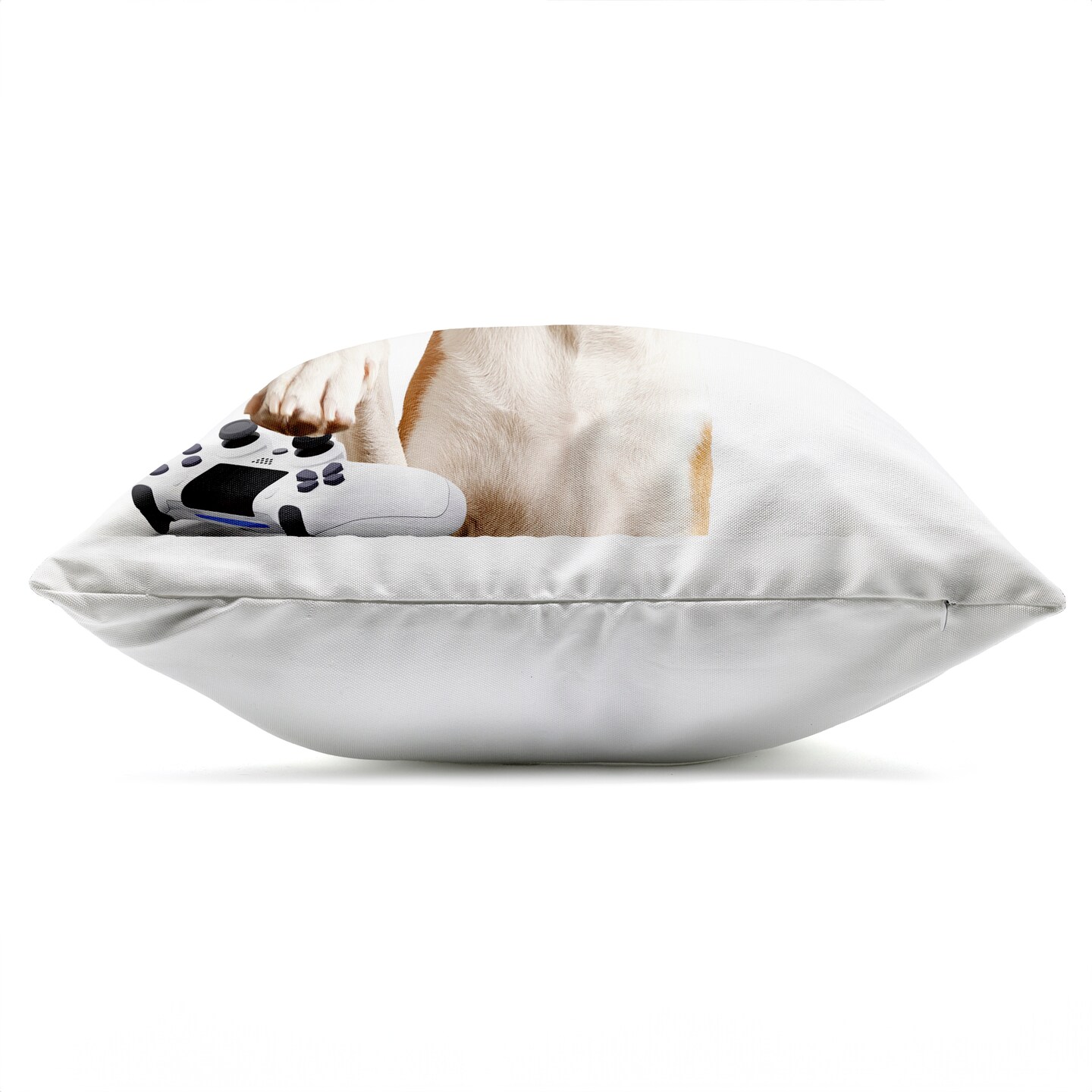 Stupell Industries Gaming Dog with Headset Outdoor Printed Pillow design by CAD Designs, 18 x 7 x 18