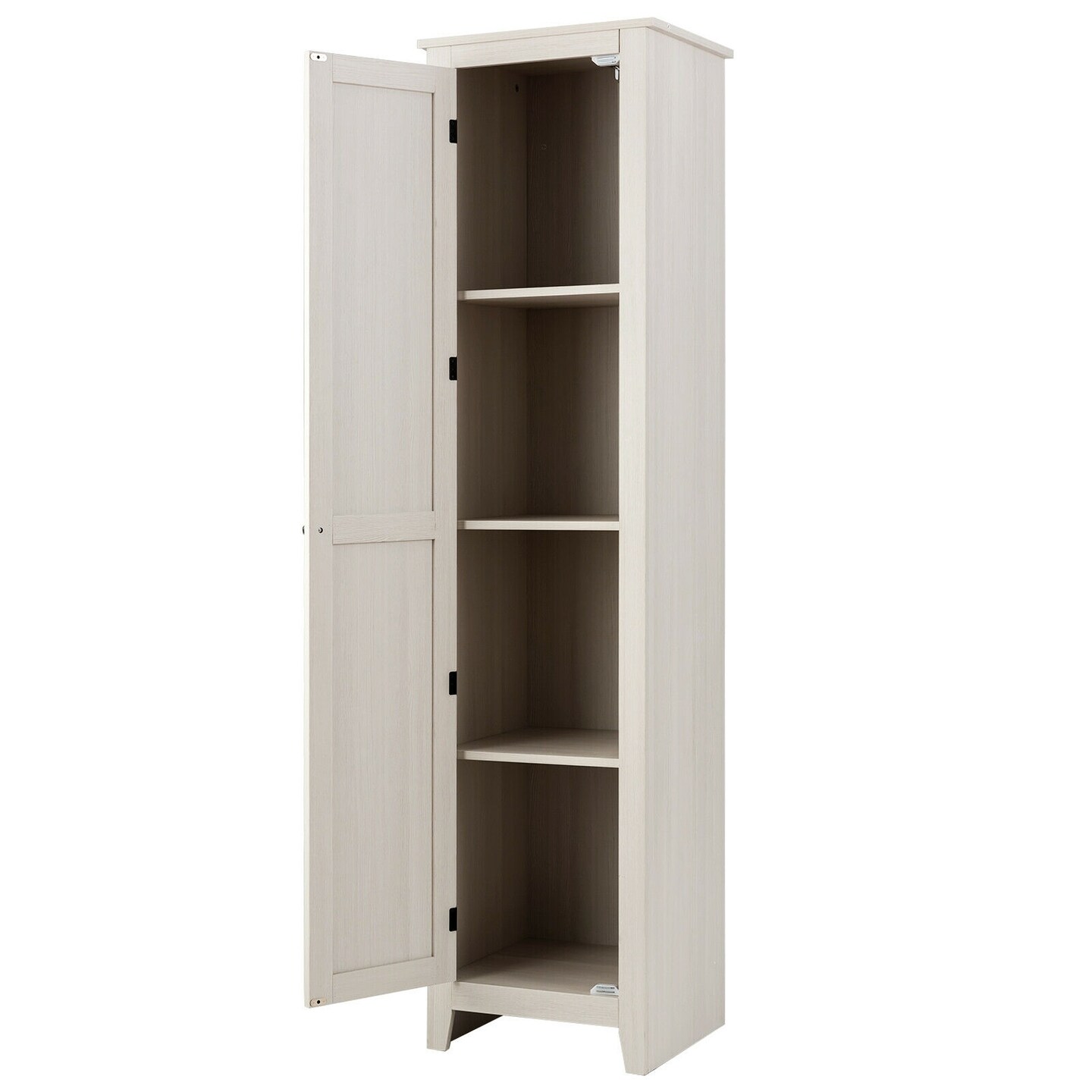 MDF Linen Tower Bathroom Storage Cabinet with 4 Shelves