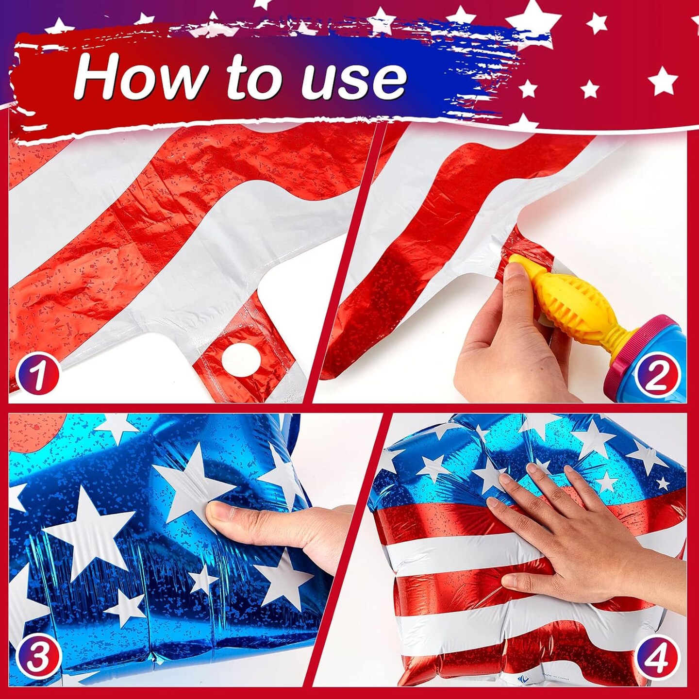 12 Pcs Patriotic Eagle Balloon USA Red White and Blue Elections Party Decorations Large Eagle Foil Balloons Star American Flag decor for Veterans Day Birthday Party