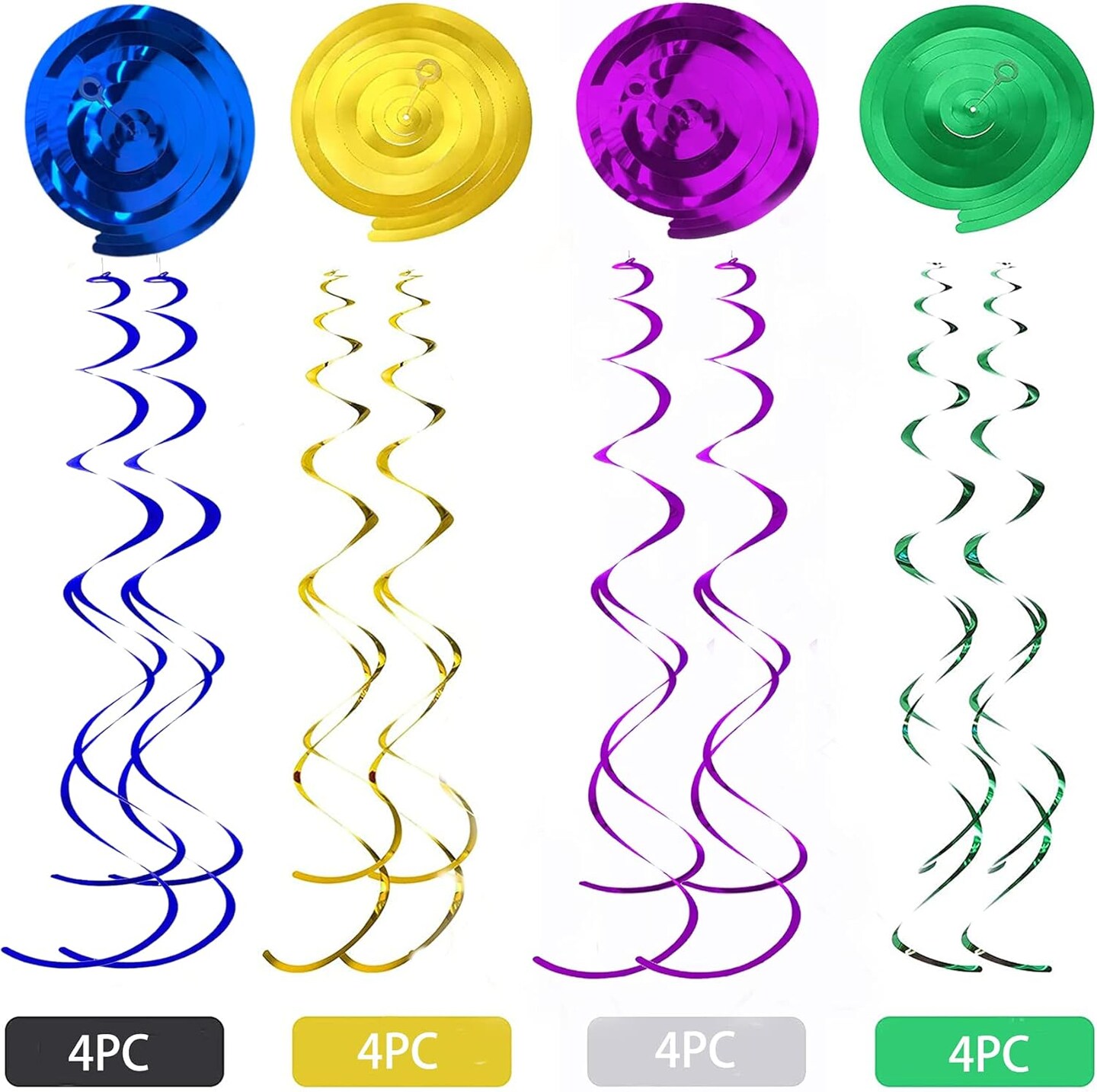32Pcs Mexican Fiesta Hanging Streamers Swirl Decorations - Taco Twosday Birthday, Cinco De Mayo Party Supplies - Taco Party Ceiling Hanging Decorations for Boys &#x26; Girls Showers