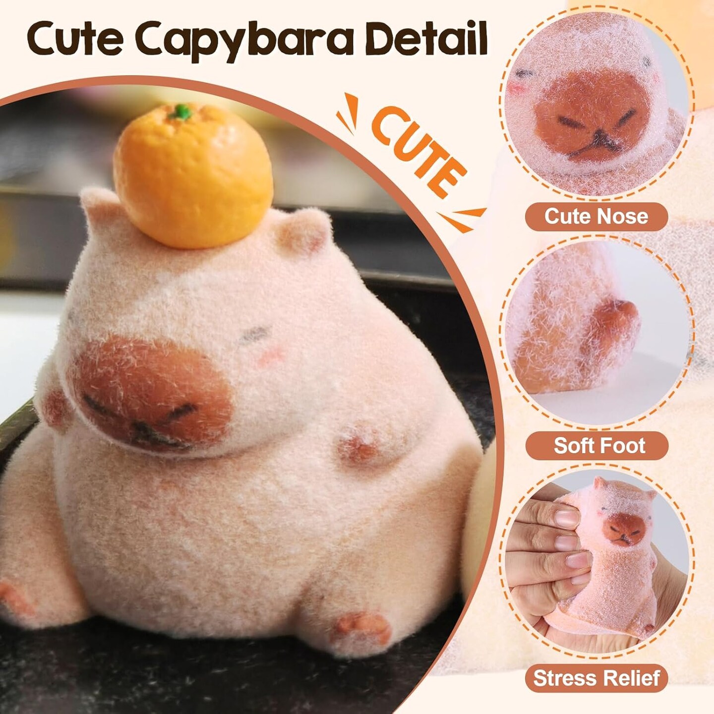 LET&#x27;S RESIN 4 Pcs Capybara Silicone Molds for Taba Squishy, Resin Casting, Effortless Demolding Molds for Stress Relief DIY Decompression Gift Home Decor
