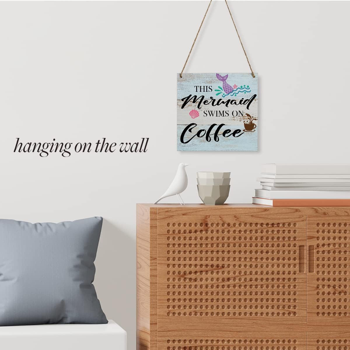Rustic Beach Sign &#x2013; Wooden Wall Art for Beach House Decor, Coastal Kitchen Wall Hanging, Summer Plaque Gift for Beach Lovers