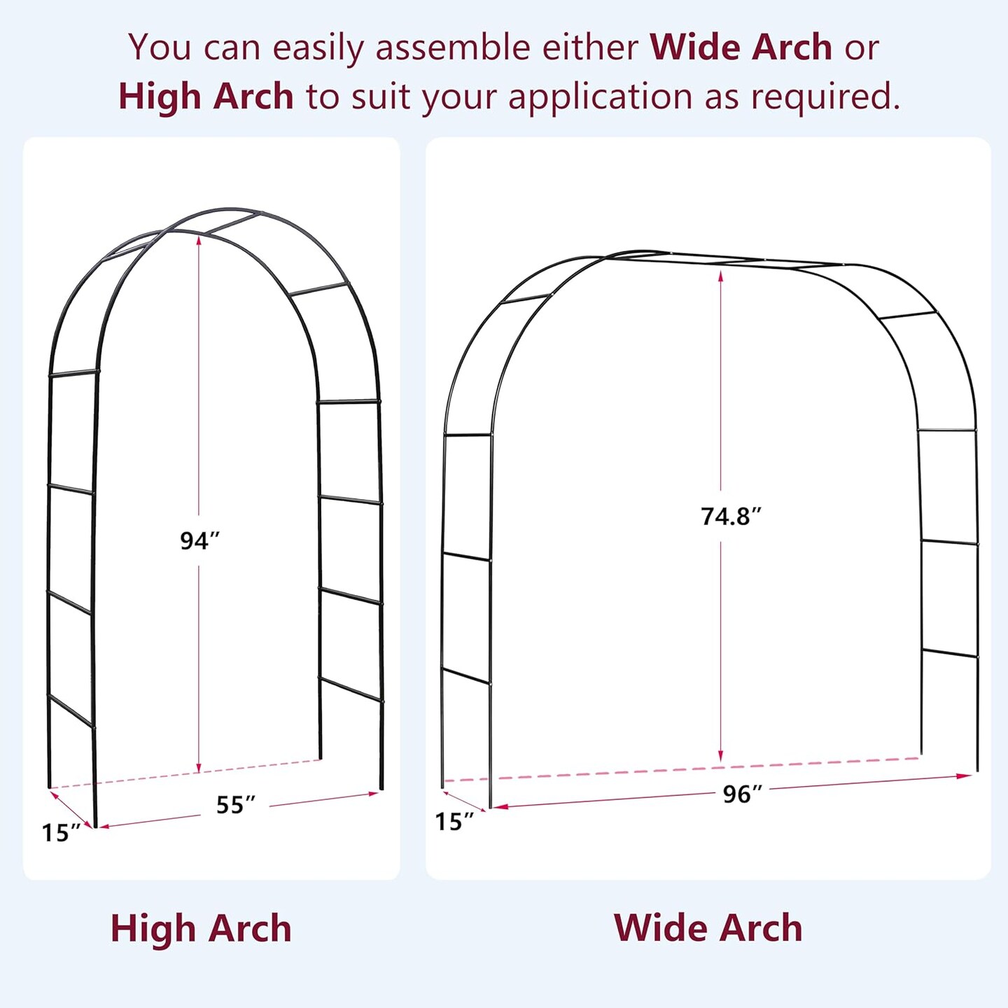 Outdoor Flower Garden Arch Trellis
